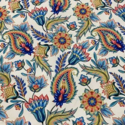 Asian Paisley (Dupioni) Table Linen in Blue