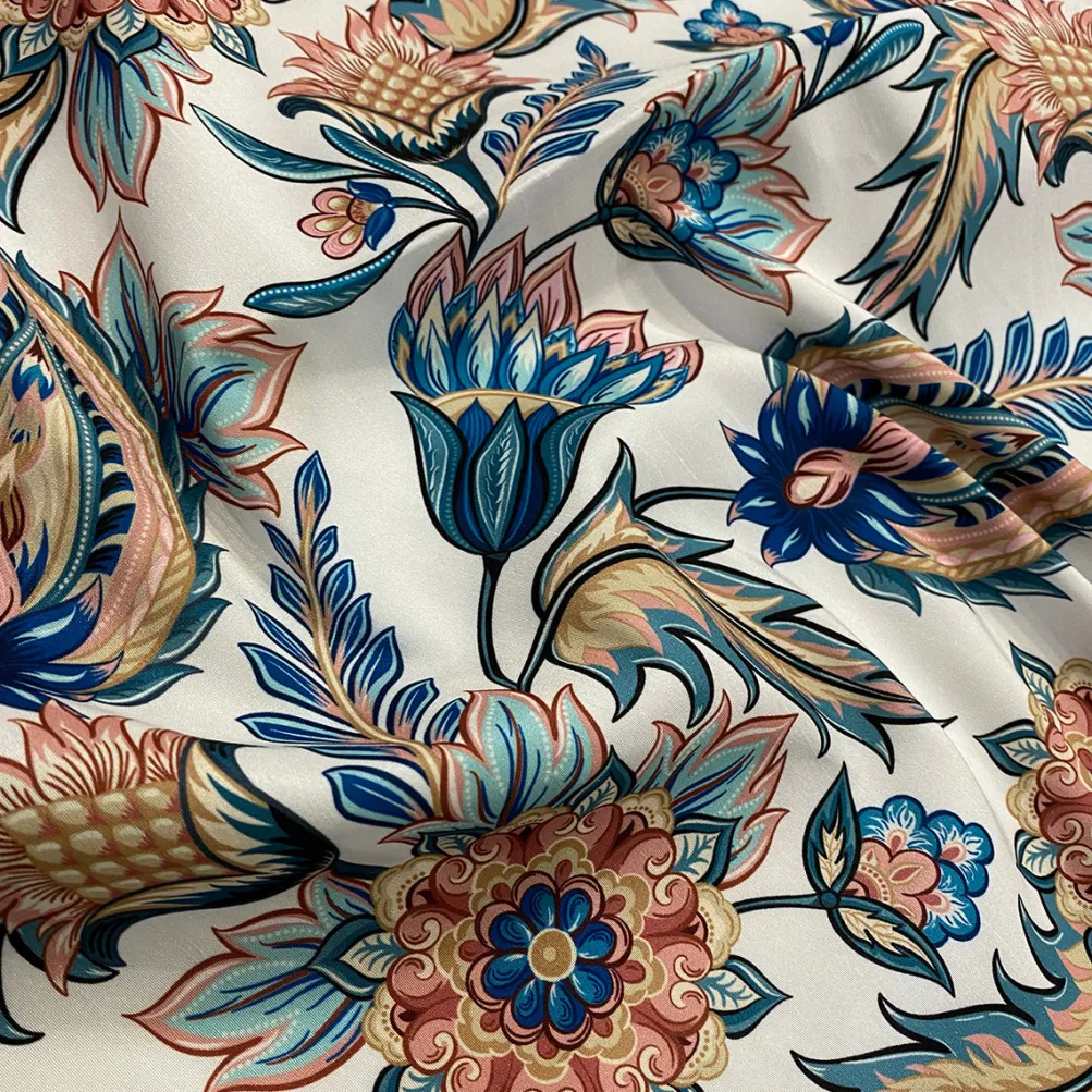 Asian Paisley (Dupioni) Table Runner in Teal