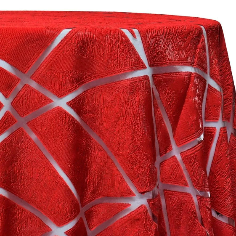 Atlas Sheer Table Linen in Red