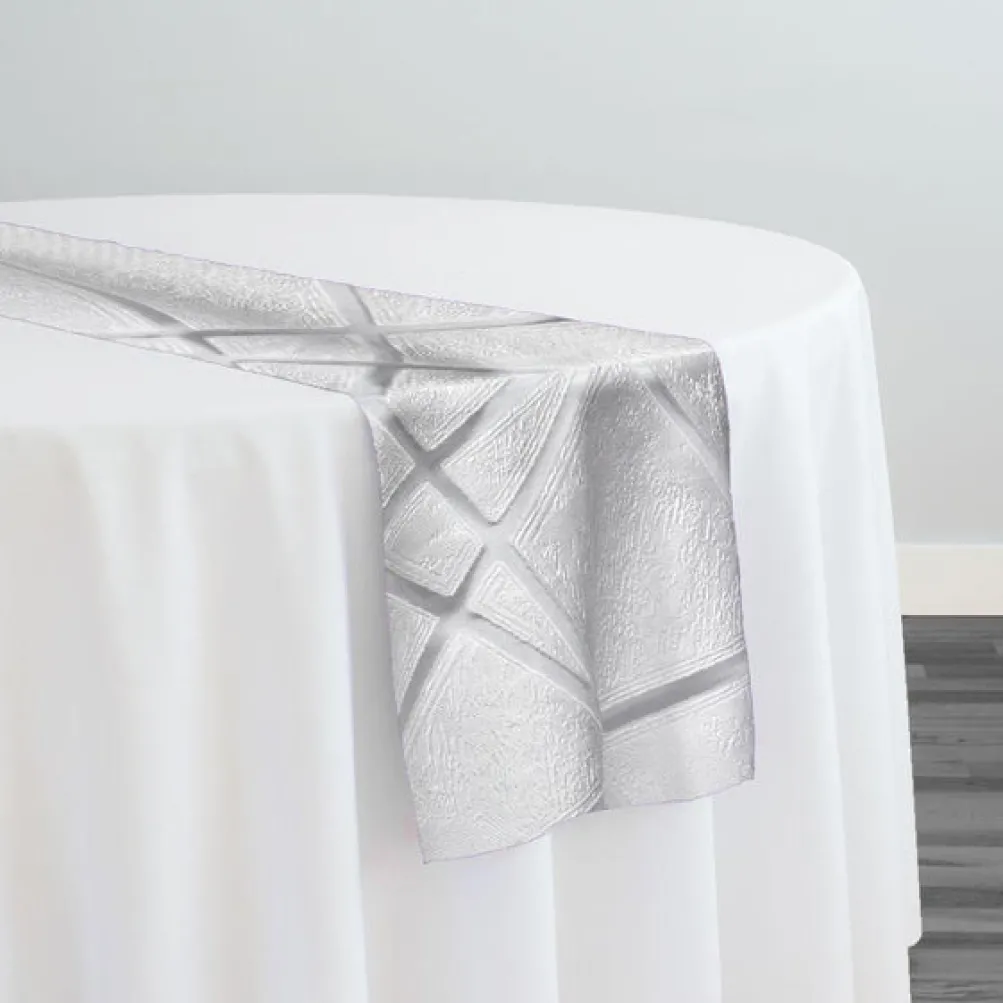 Atlas Sheer Table Runner in White