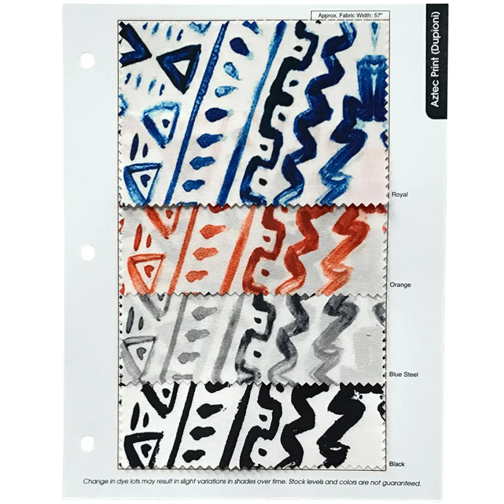 Aztec Print (Dupioni) Table Linen in Orange