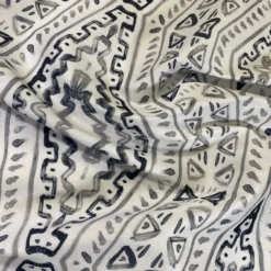 Aztec Print (Dupioni) Table Napkin in Steel Blue