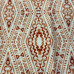 Aztec Print (Dupioni) Table Runner in Orange
