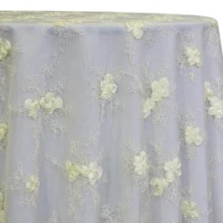 Baby Rose Embroidery Table Linen in Ivory