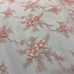 Baby Rose Embroidery (w/ Poly Lining) Table Napkin in Blush