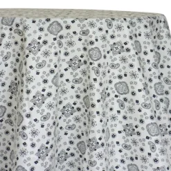 Bandana (Poly Print) Table Linen in White