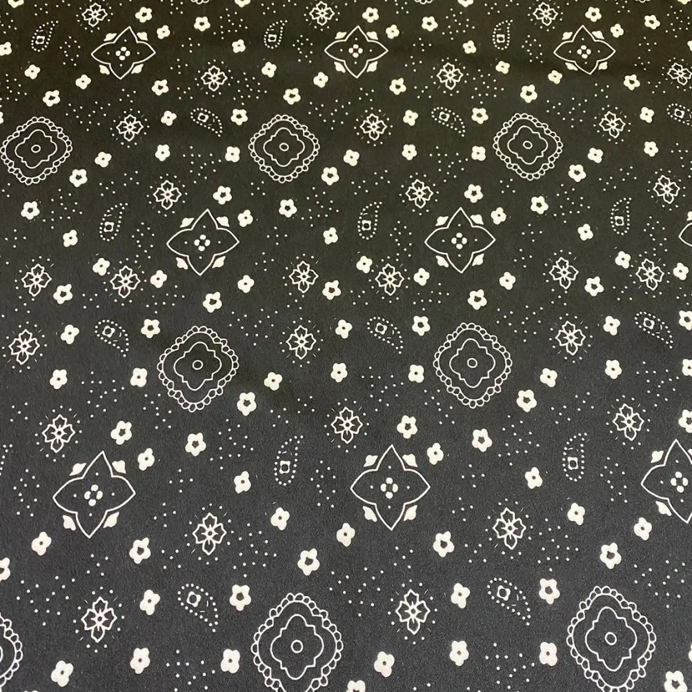 Bandana (Poly Print) Table Linen in Black