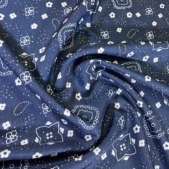 Bandana (Poly Print) Table Linen in Navy