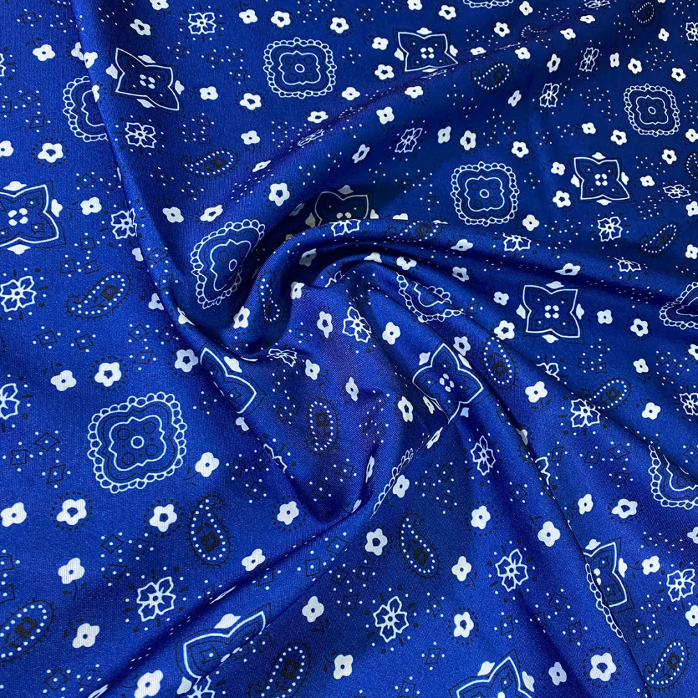 Bandana (Poly Print) Table Linen in Royal