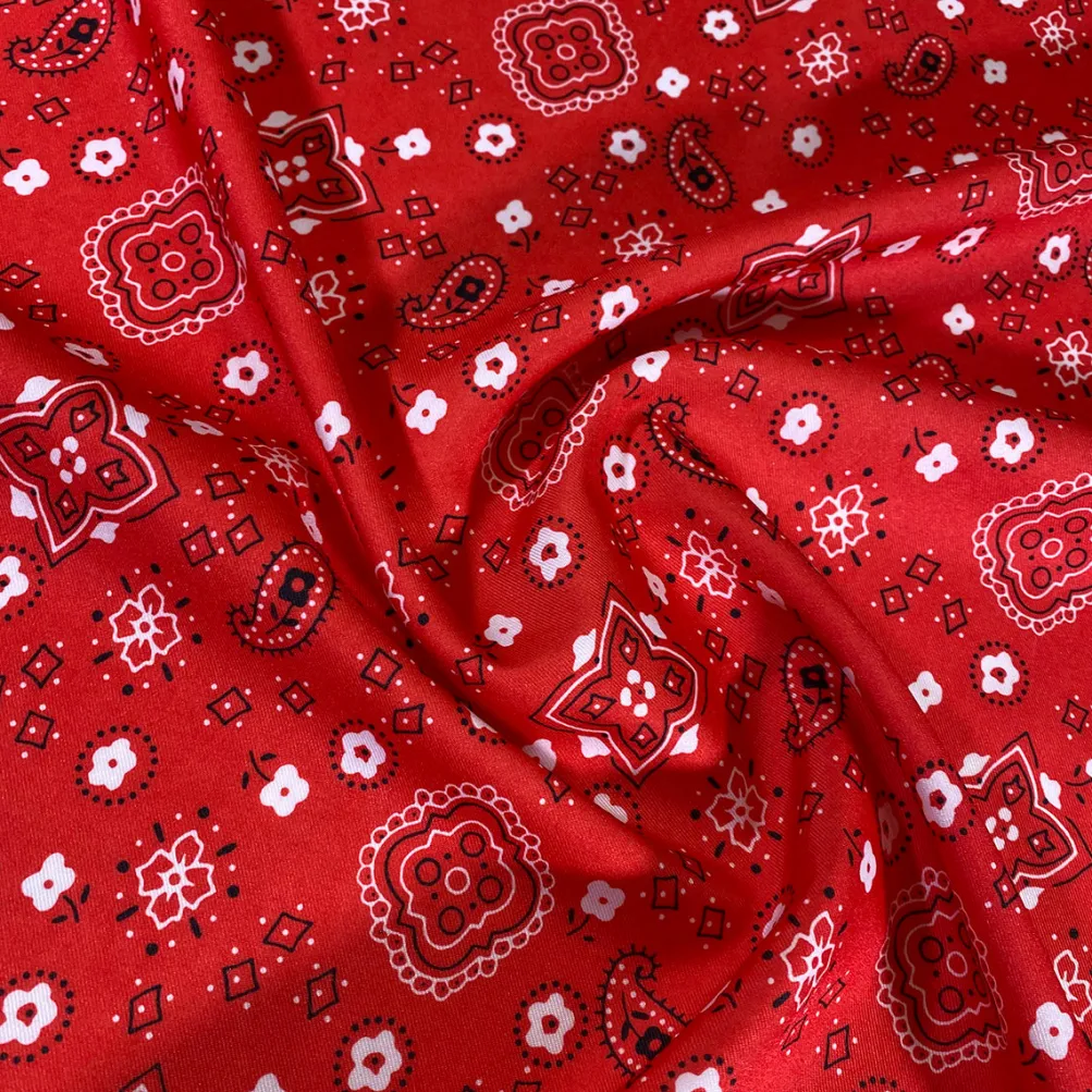 Bandana (Poly Print) Table Napkin in Red