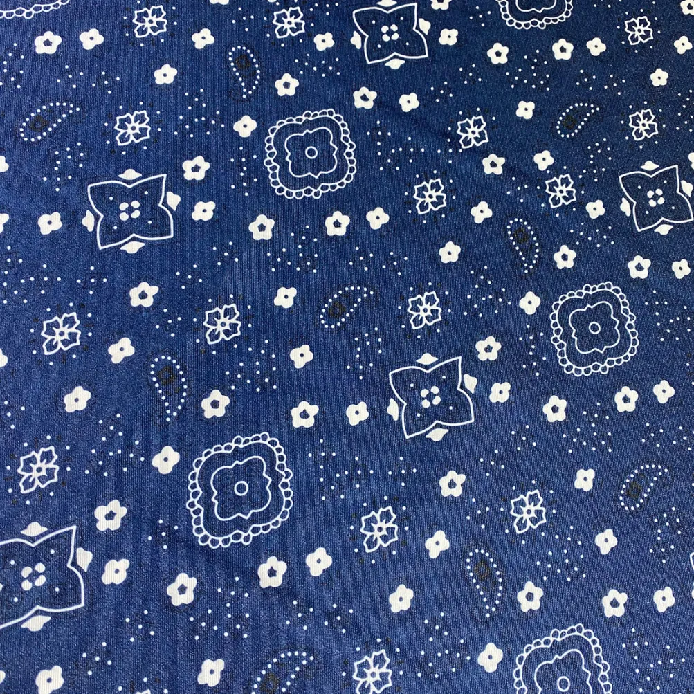 Bandana (Poly Print) Table Napkin in Navy