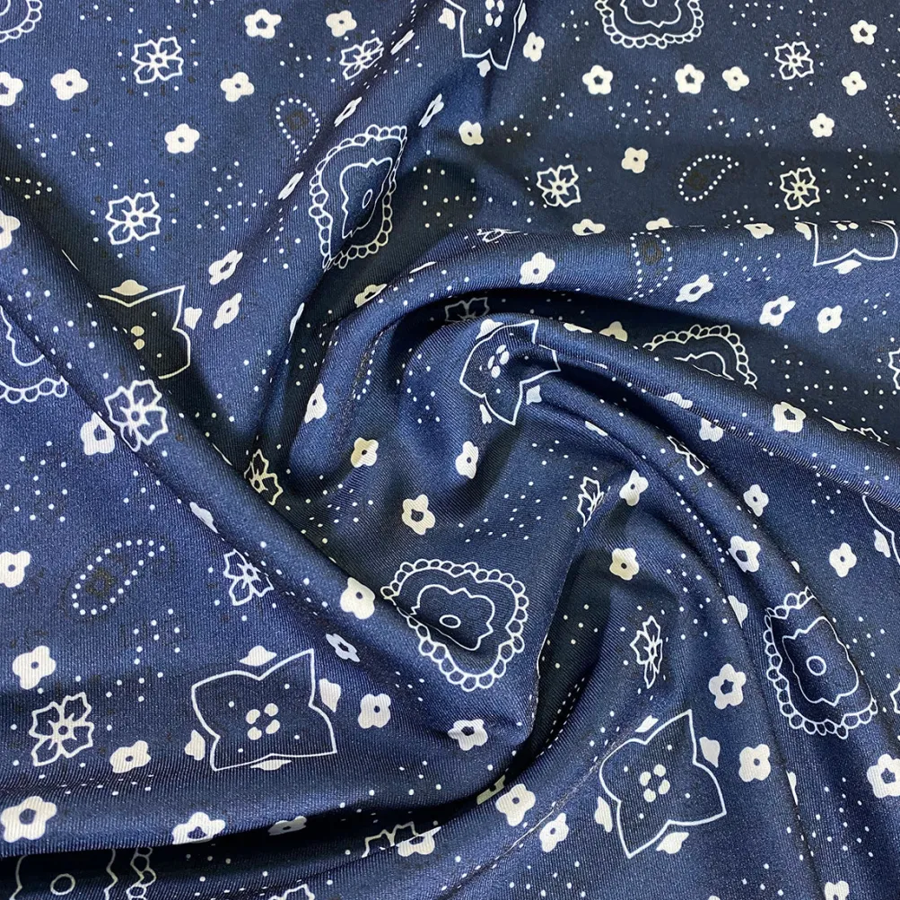 Bandana (Poly Print) Table Napkin in Navy