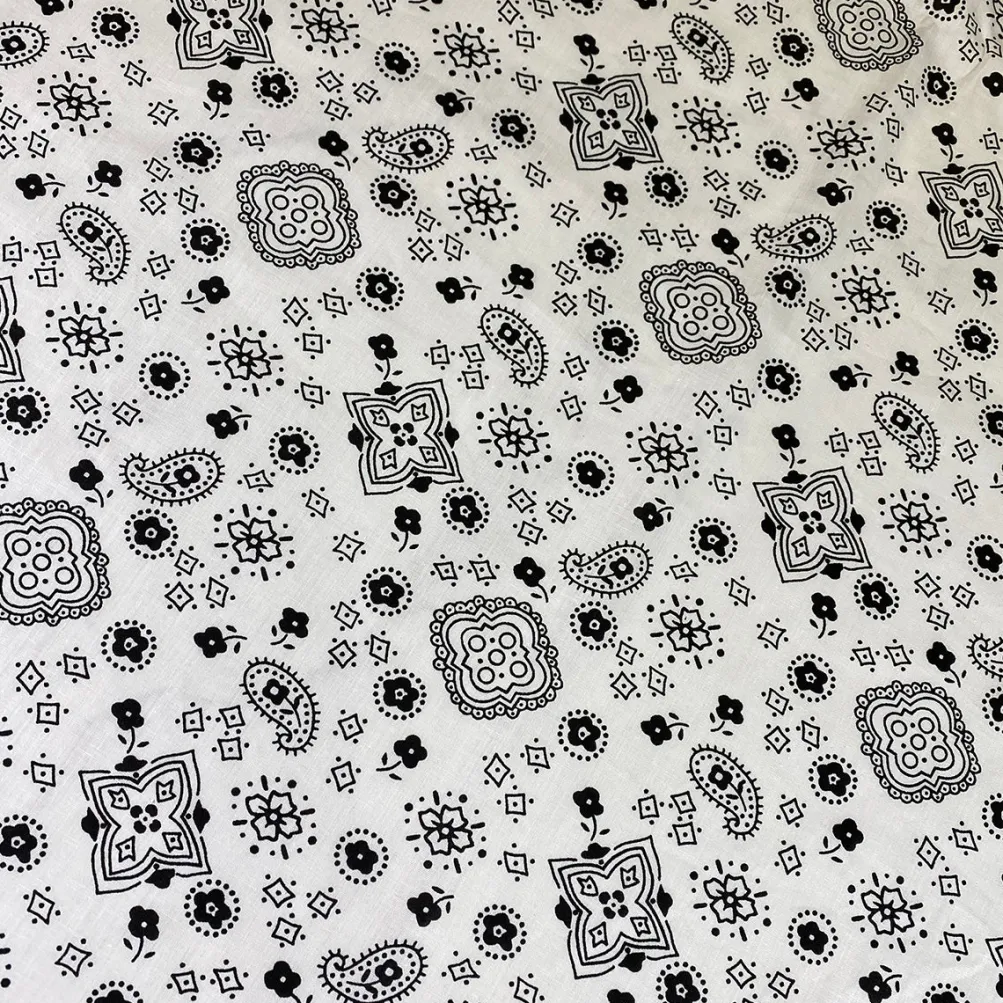 Bandana (Poly Print) Table Napkin in White