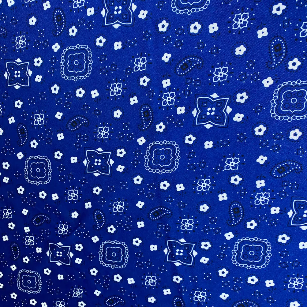 Bandana (Poly Print) Table Runner in Royal