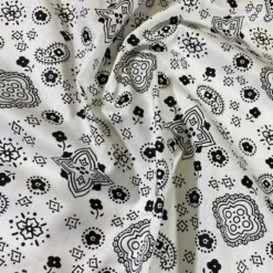 Bandana (Poly Print) Table Runner in White