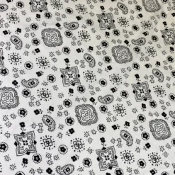 Bandana (Poly Print) Table Runner in White