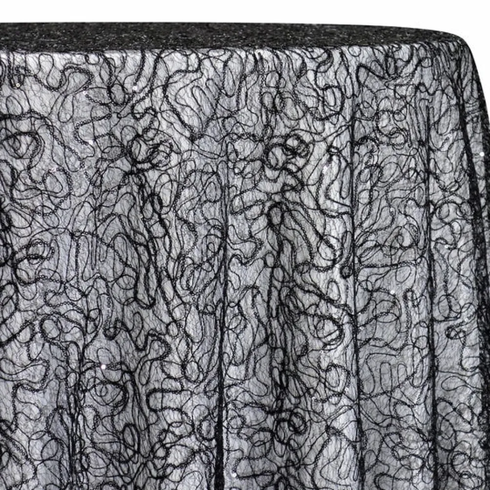 Bedazzle Table Linen in Black