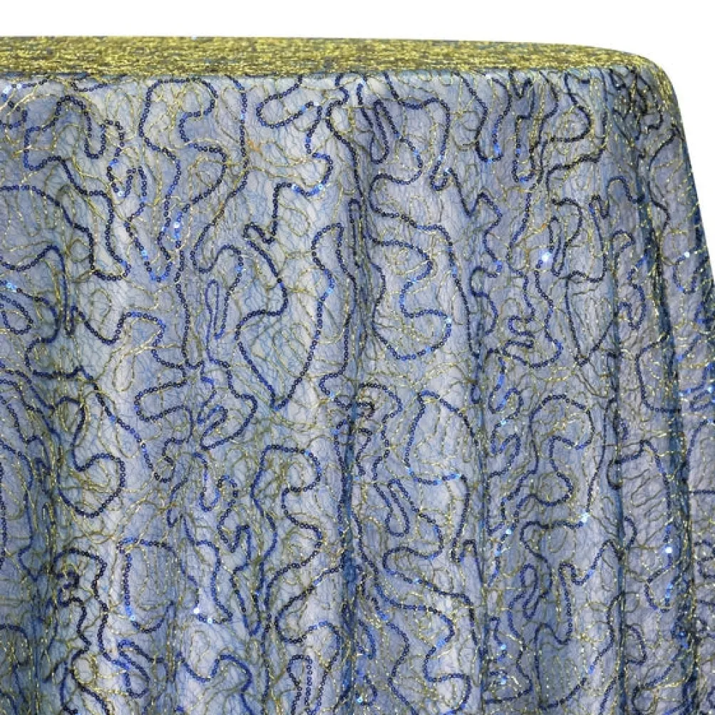 Bedazzle Table Linen in Turquoise and Gold