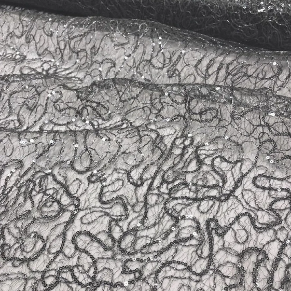 Bedazzle Table Runner in Charcoal