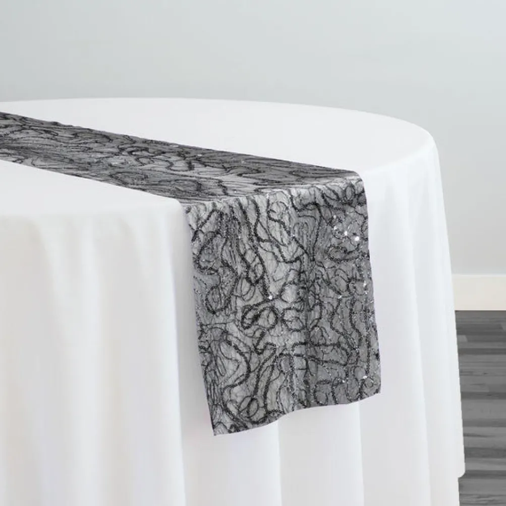 Bedazzle Table Runner in Charcoal