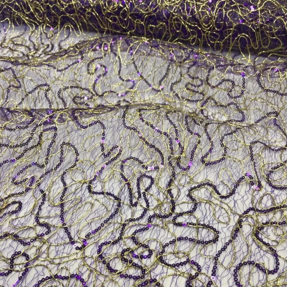 Bedazzle Table Runner in Purple Gold