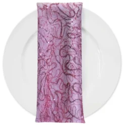 Bedazzle (w/ Poly Lining) Table Napkin in Dusty Rose