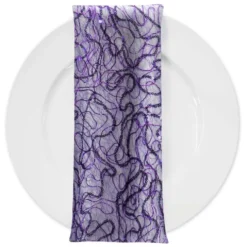 Bedazzle (w/ Poly Lining) Table Napkin in Purple