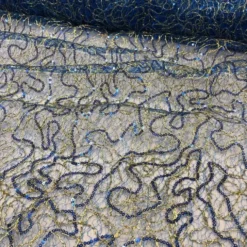 Bedazzle (w/ Poly Lining) Table Napkin in Turquoise Gold