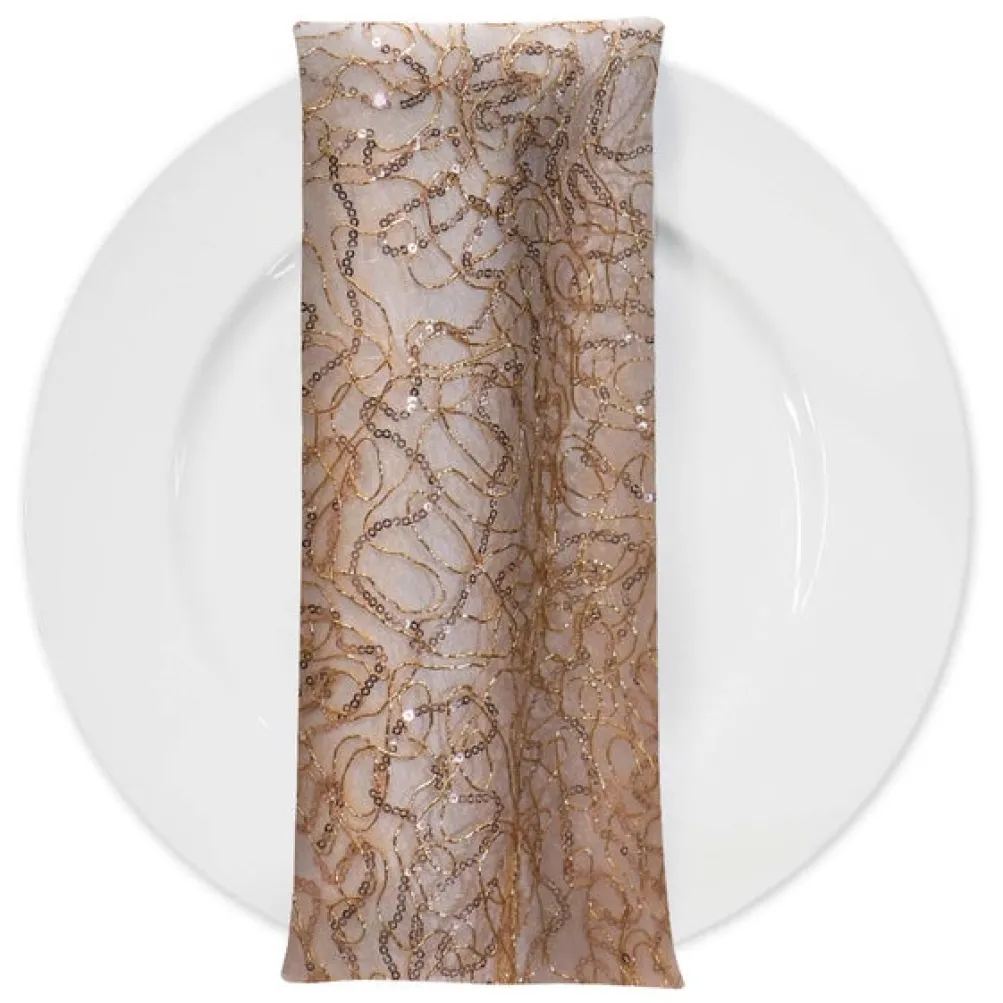 Bedazzle (w/ Poly Lining) Table Napkin in Blush