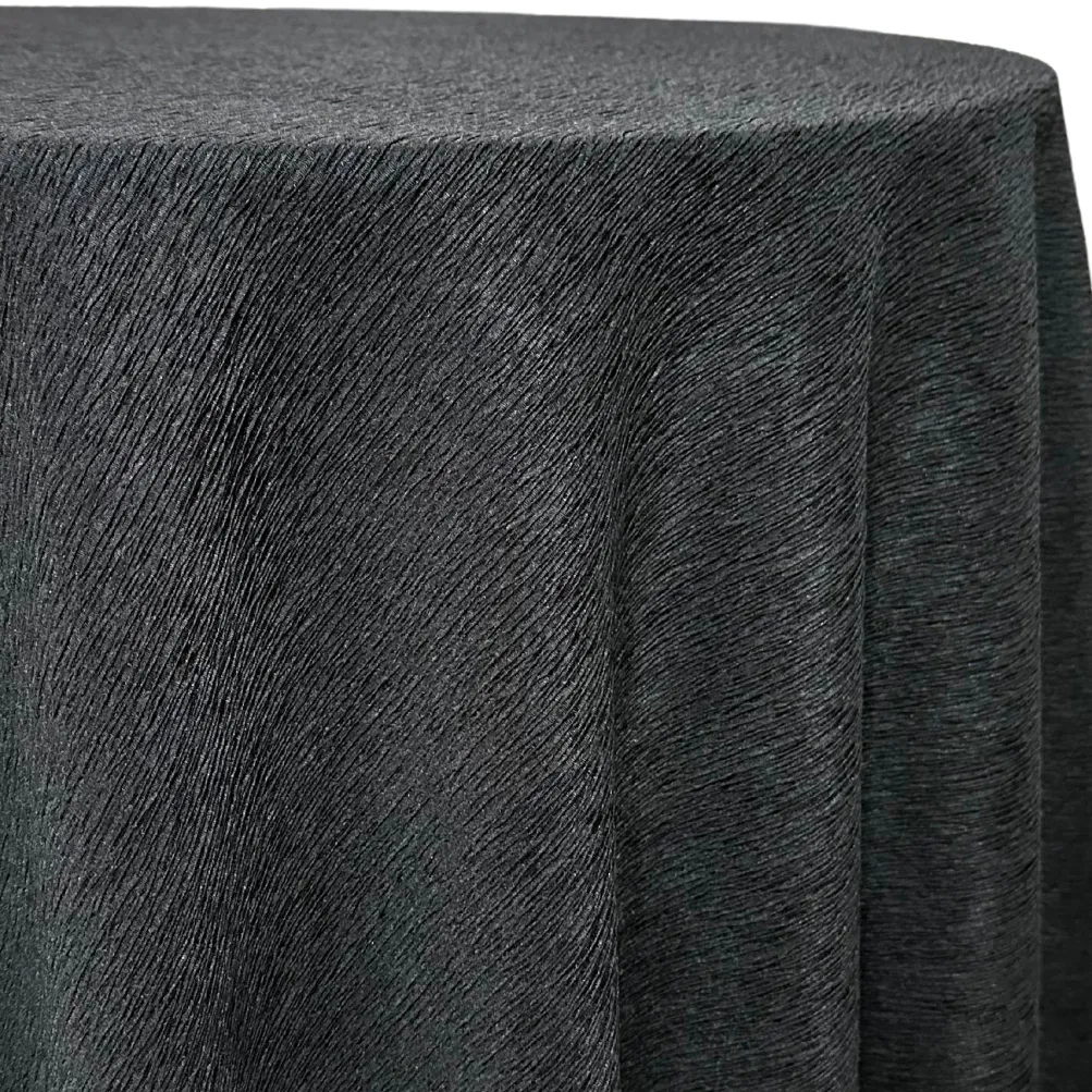 Bella Crepe Table Linen in Black