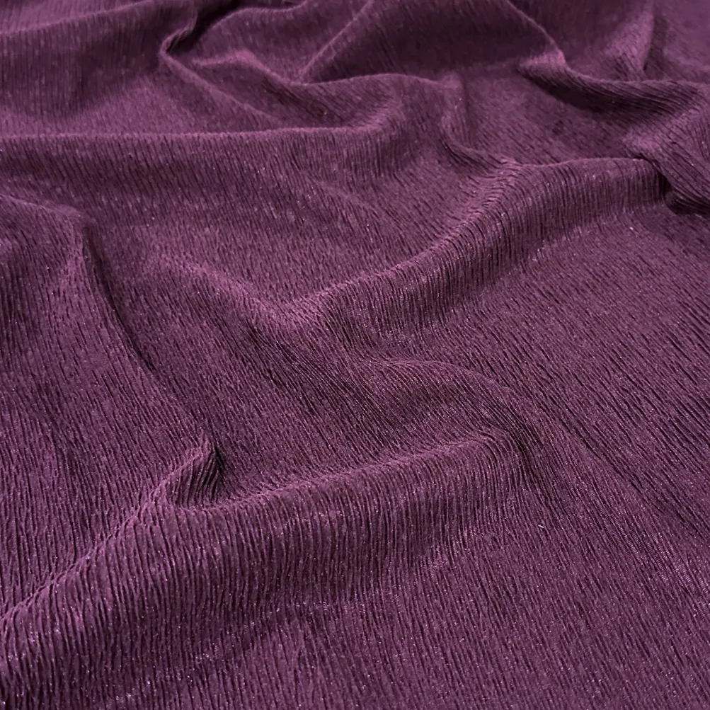 Bella Crepe Table Linen in Eggplant