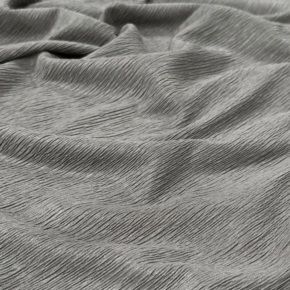 Bella Crepe Table Linen in Grey