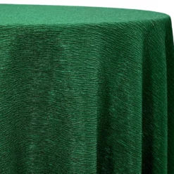 Bella Crepe Table Linen in Hunter Green