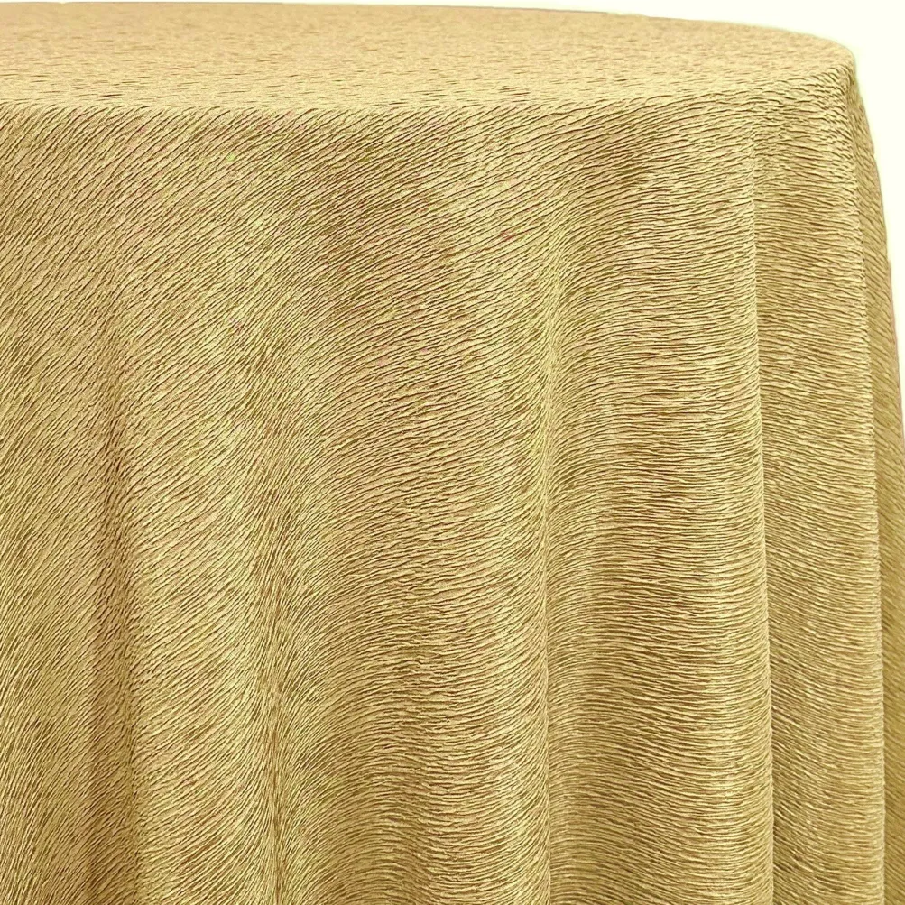 Bella Crepe Table Linen in Lt Gold