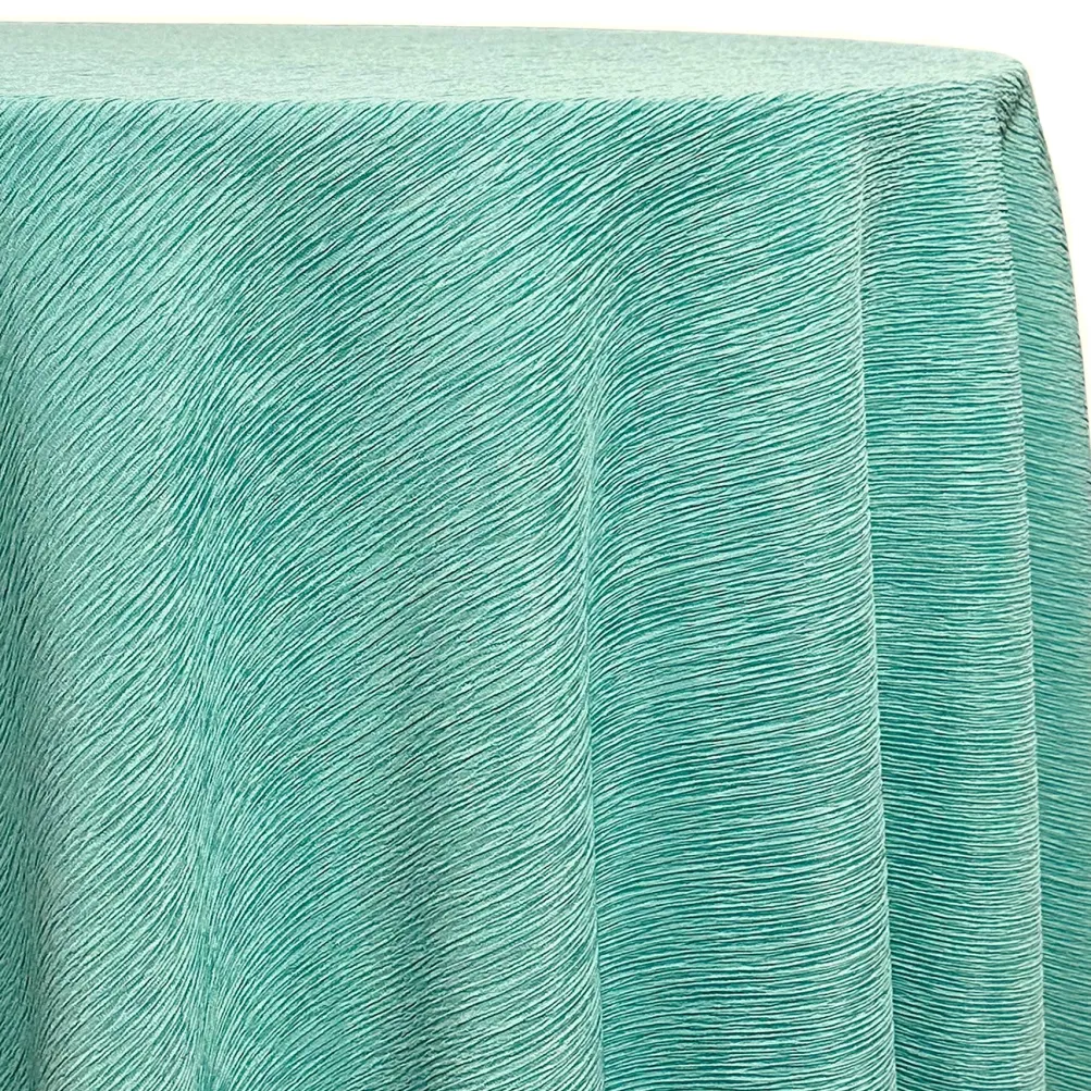 Bella Crepe Table Linen in Teal Green