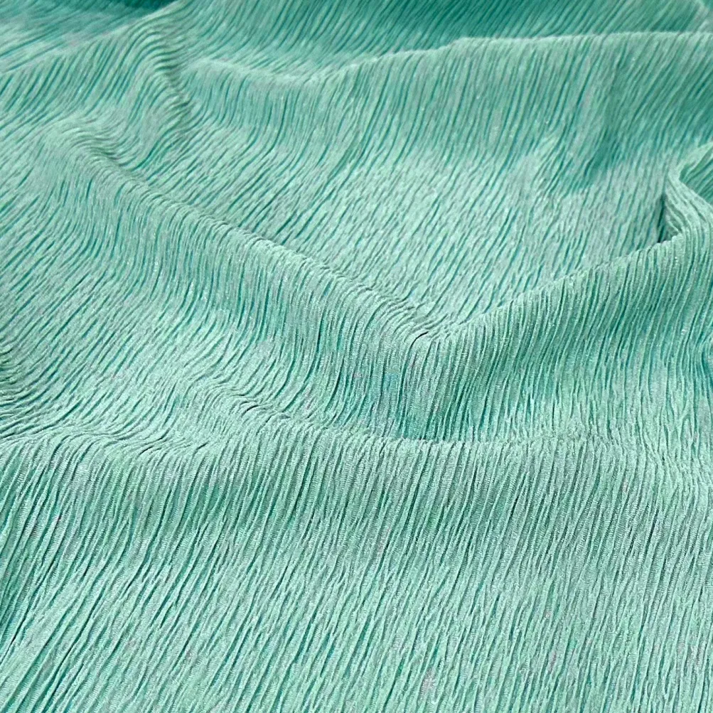 Bella Crepe Table Linen in Teal Green