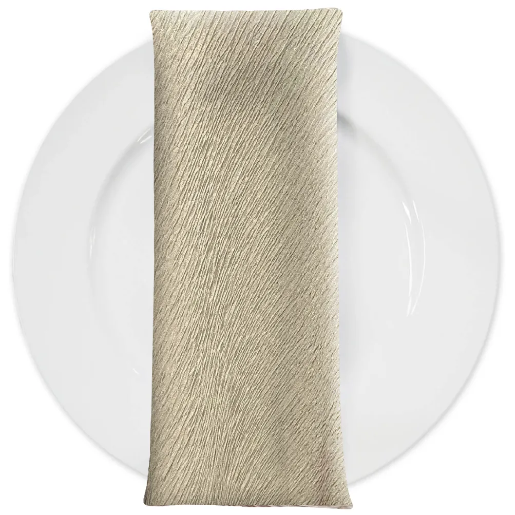 Bella Crepe Table Napkin in Bone
