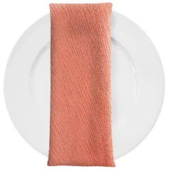 Bella Crepe Table Napkin in Coral