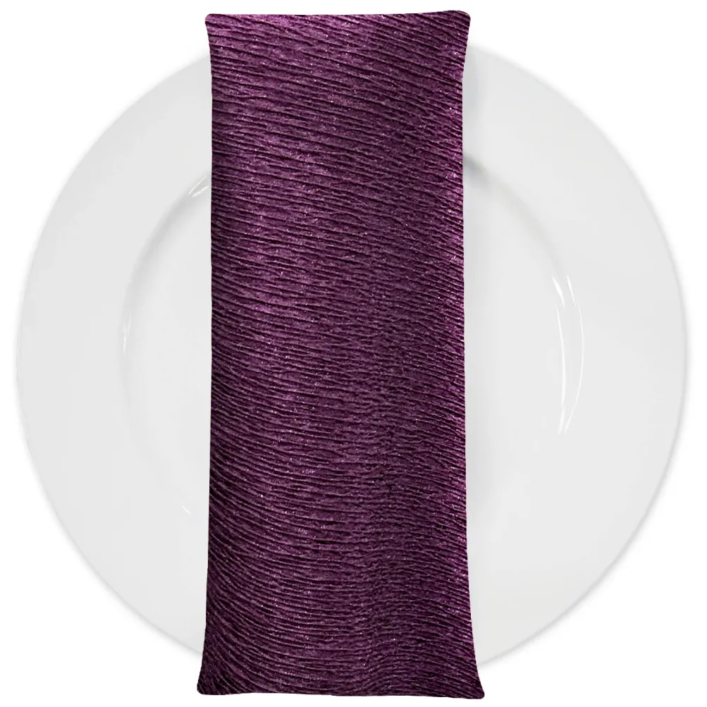 Bella Crepe Table Napkin in Eggplant