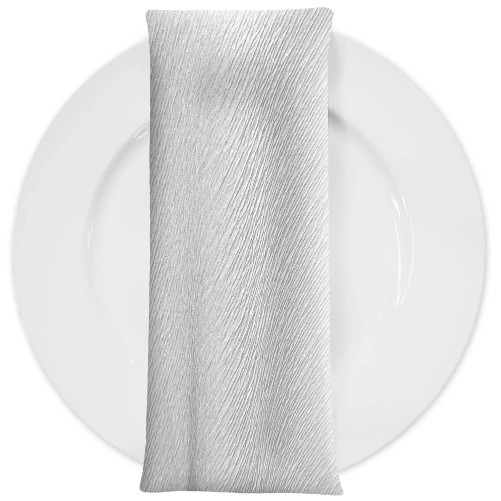 Bella Crepe Table Napkin in White