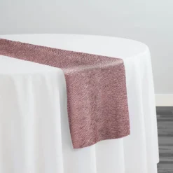 Bella Crepe Table Runner in Mauve