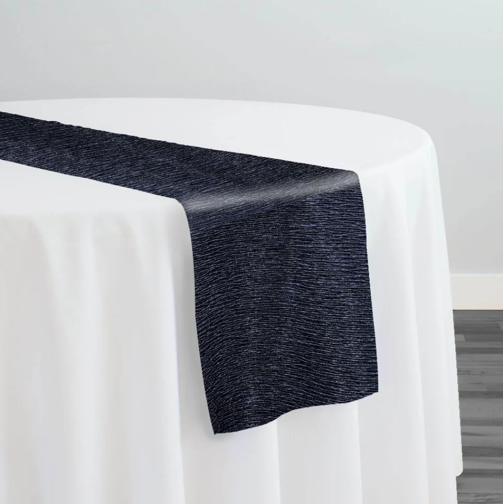 Bella Crepe Table Runner in Navy