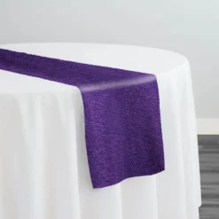Bella Crepe Table Runner in Purple