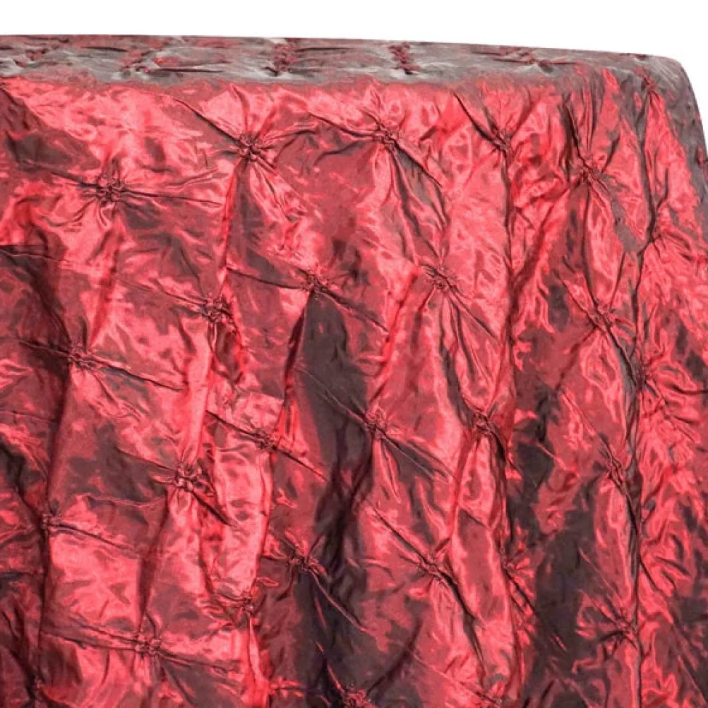 Belly Button (Pinwheel) Table Linen in Burgundy