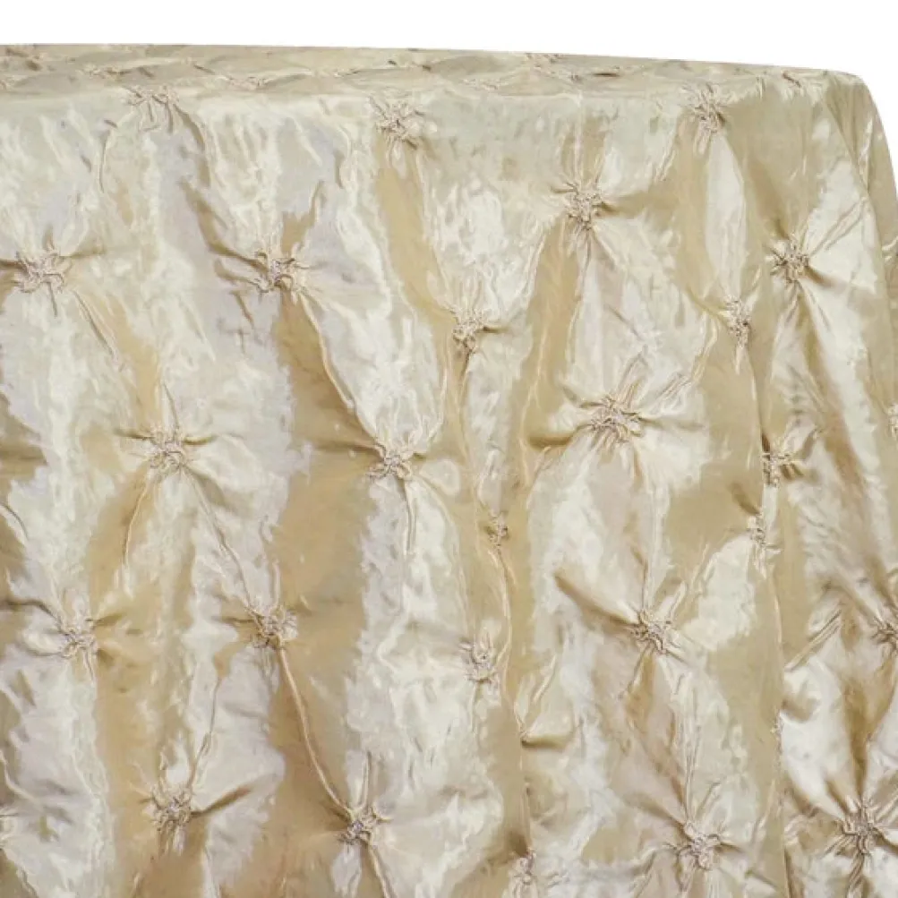 Belly Button (Pinwheel) Table Linen in Taupe Gold