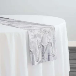Belly Button (Pinwheel) Table Runner in Silver