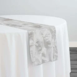 Belly Button (Pinwheel) Table Runner in White