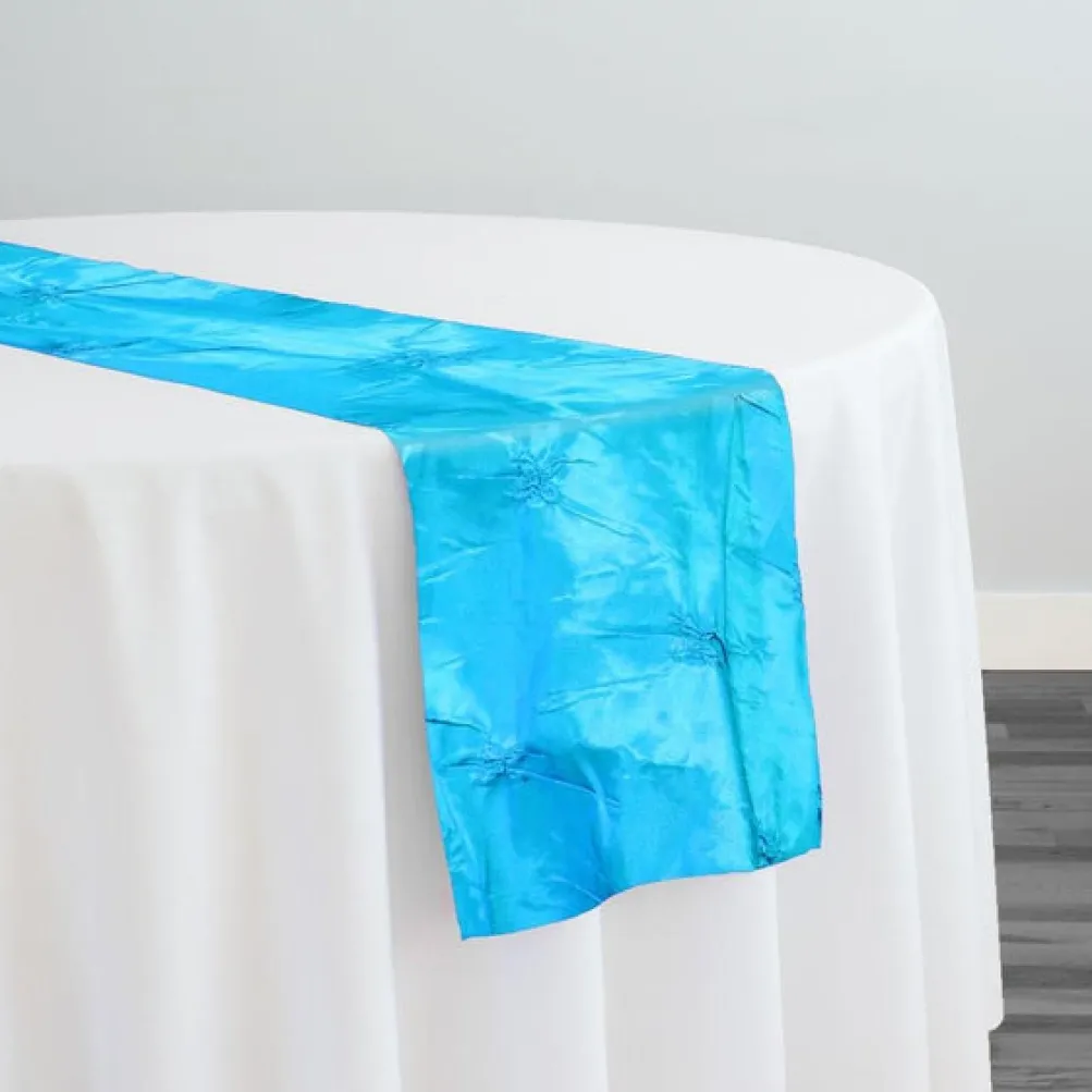 Belly Button (Pinwheel) Table Runner in Turquoise