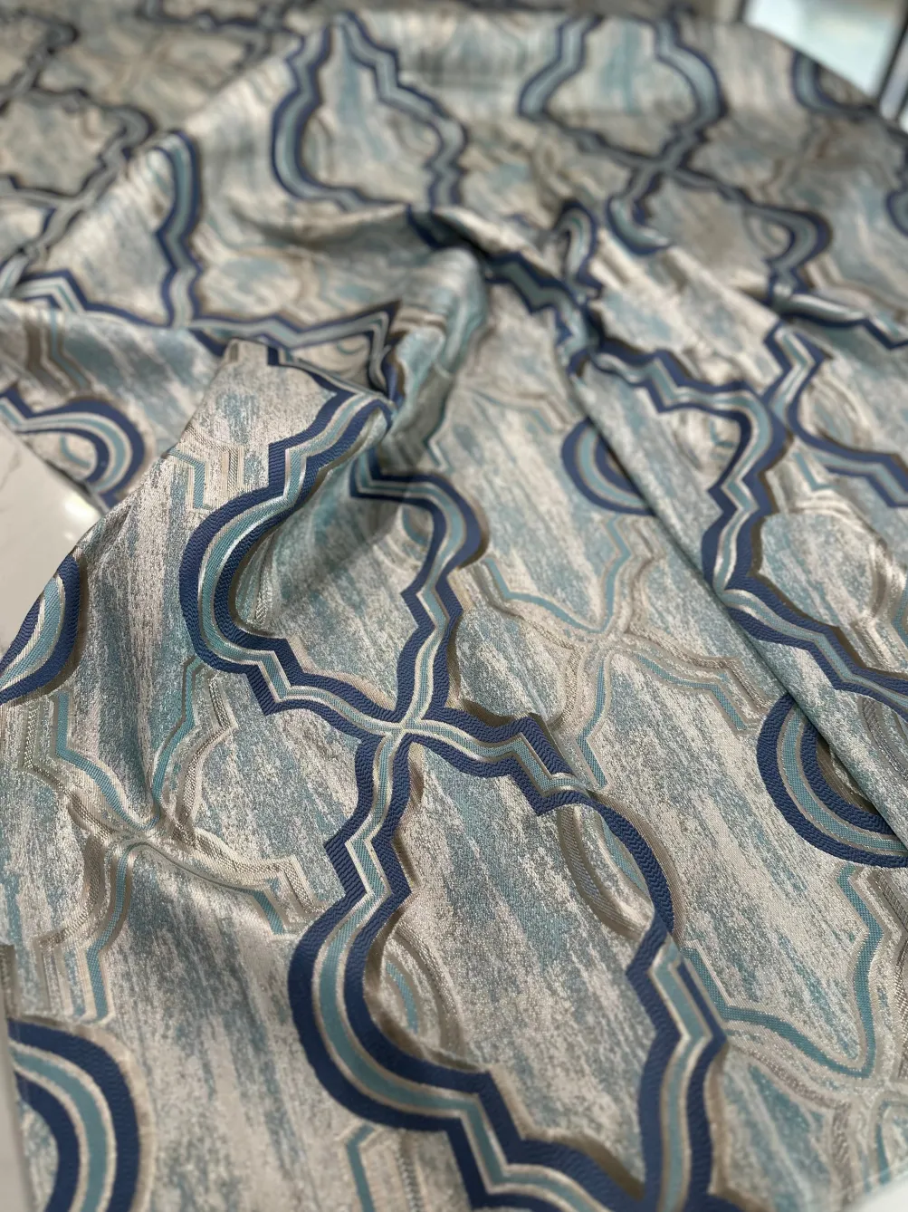 Bentley Jacquard Table Linen in Turquoise
