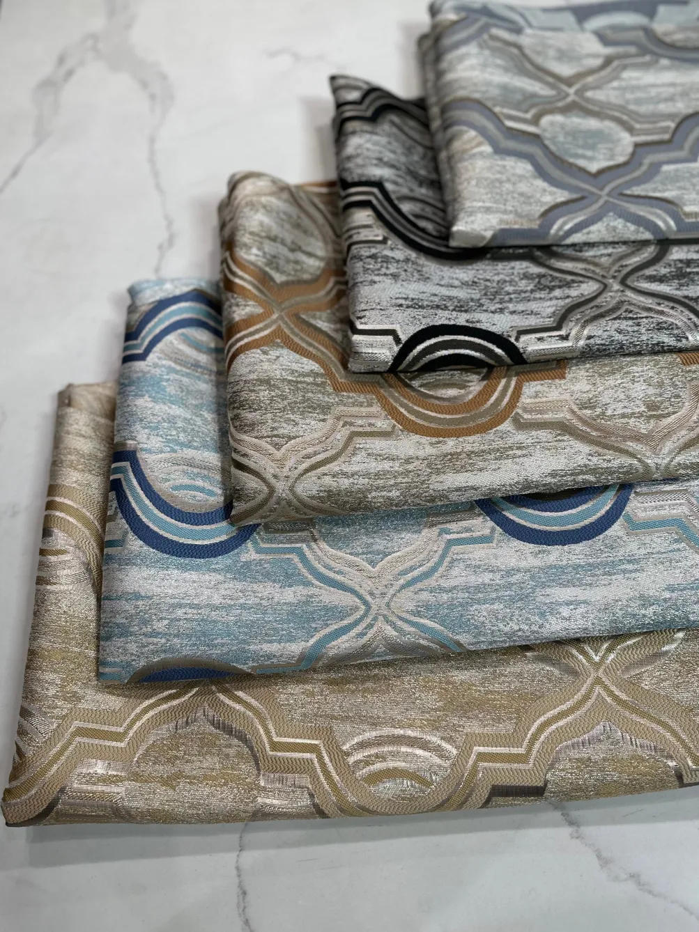 Bentley Jacquard Table Linen in Turquoise